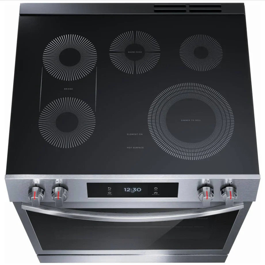30 Front Control Electric Range with Total Convection
