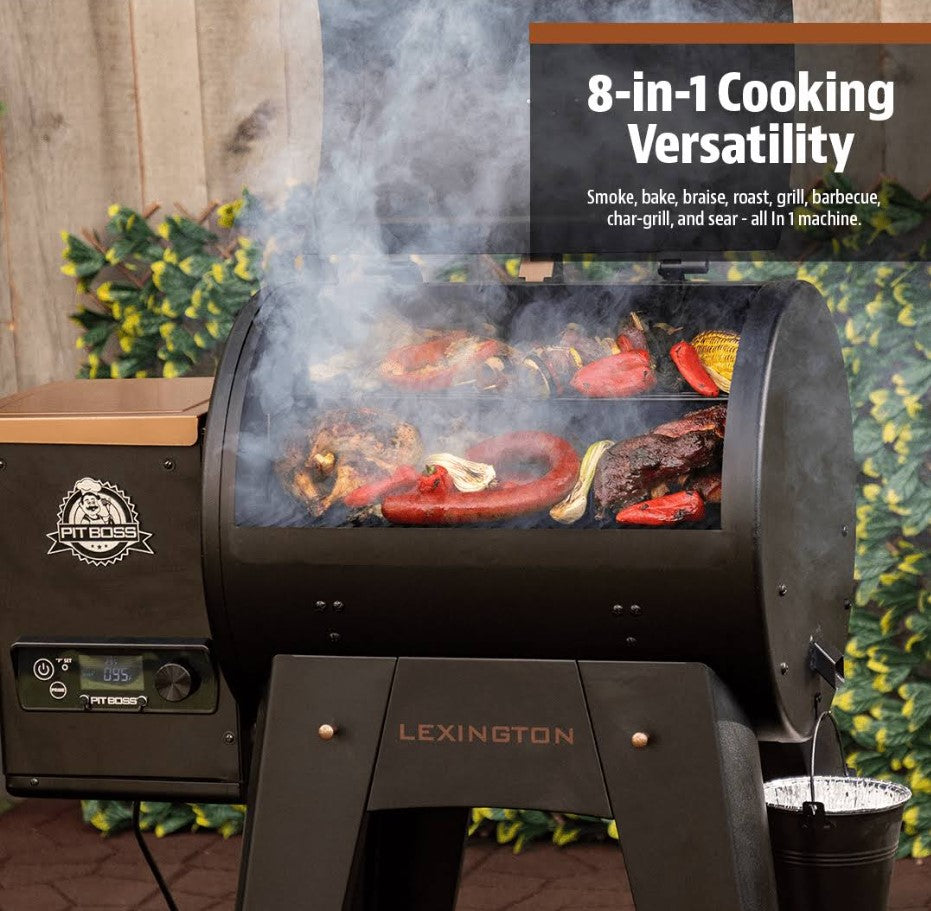 Lexington 500 Sq in Wood Fired Pellet Grill and Smoker – Onyx